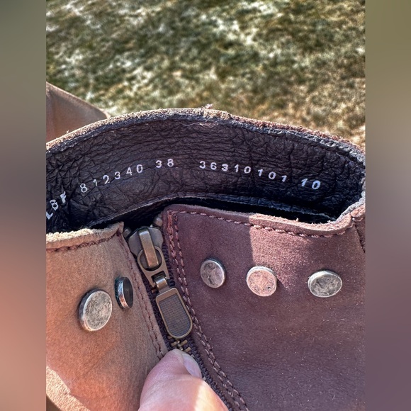 Liberty Black Western ankle boots / booties snakeskin and nubuck leather - Picture 5 of 7